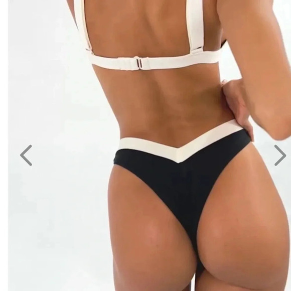 NWT OneOne Swimwear Bikini SET Cape Black White Jesse Kameron New Cheeky Grace - Picture 8 of 17